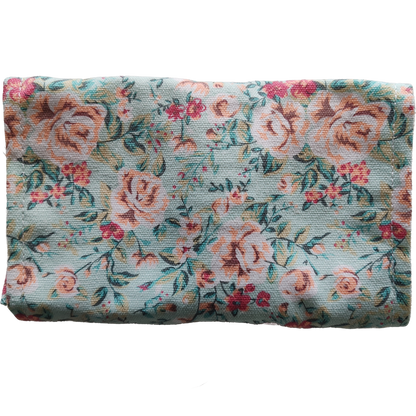 Federmäppchen | Vintage-Blumen-Design | Canvas | 48 Stiftplätze | Einrollbar