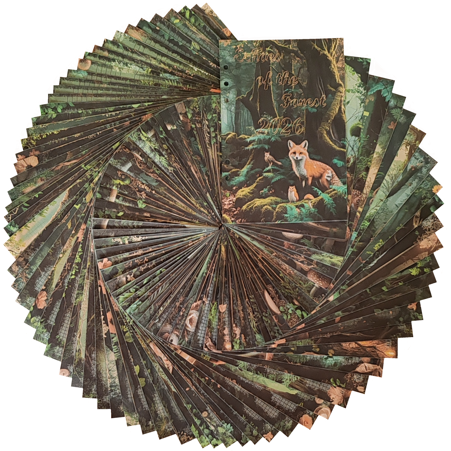 DIN A5 Ringbuchkalender 2026: Echoes of the Forest – Ein Kalender voller Waldzauber und natürlicher Ruhe