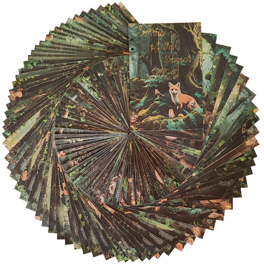 DIN A6 Ringbuchkalender 2026: Echoes of the Forest – Ein Kalender voller Waldzauber und natürlicher Ruhe