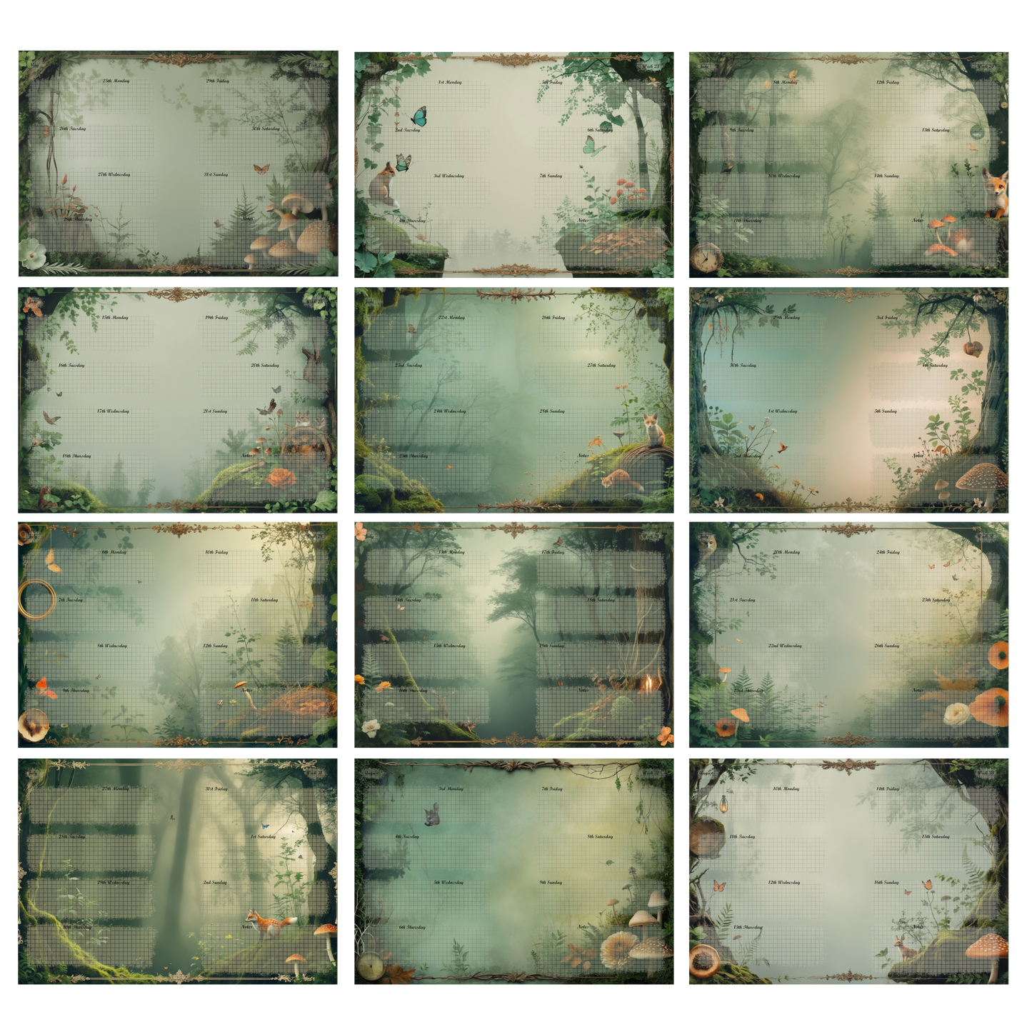 DIN A5 Ringbuchkalender 2026: Echoes of the Forest – Ein Kalender voller Waldzauber und natürlicher Ruhe