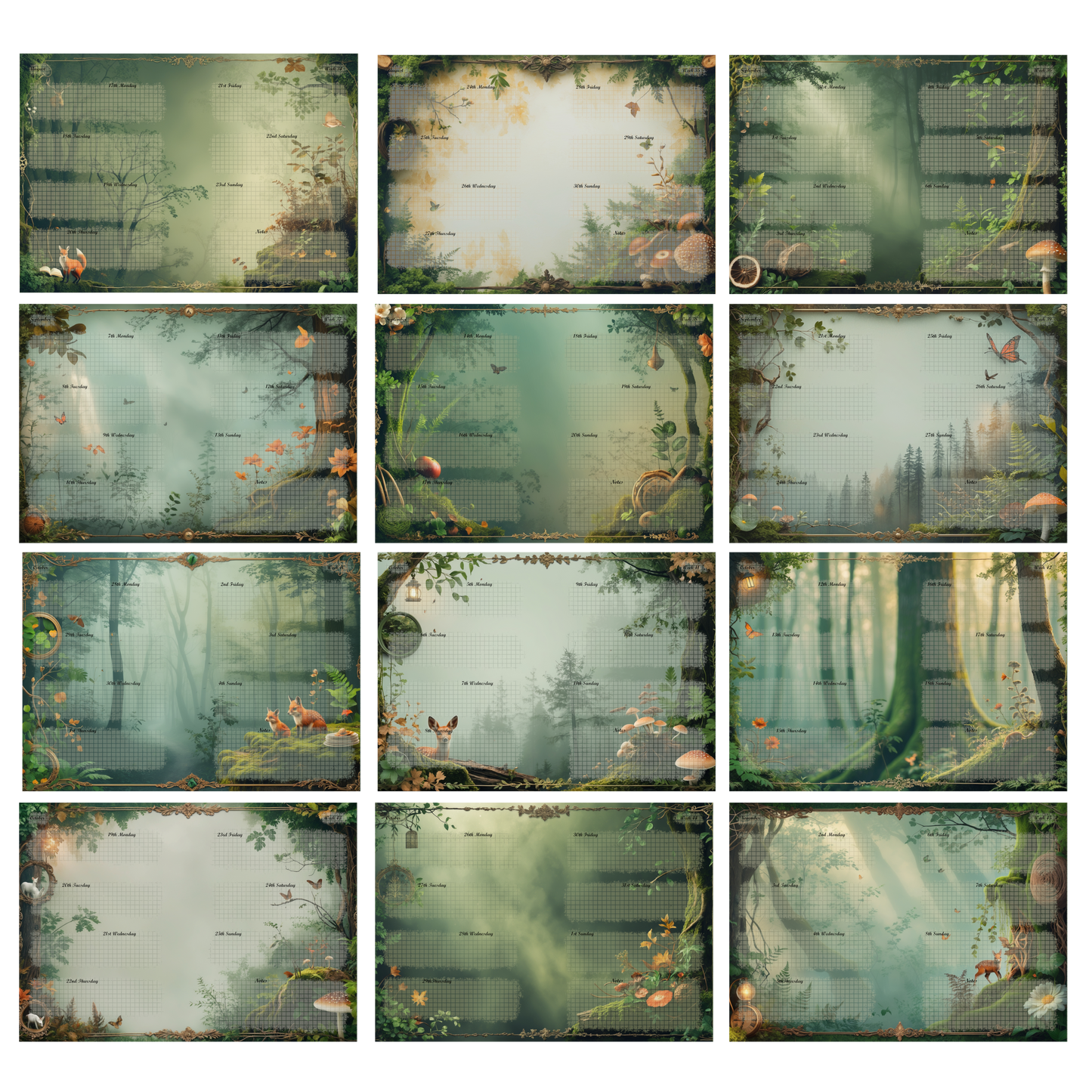 DIN A5 Ringbuchkalender 2026: Echoes of the Forest – Ein Kalender voller Waldzauber und natürlicher Ruhe